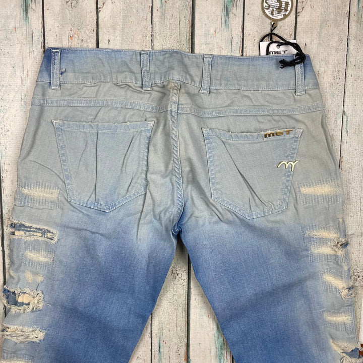 NWT- Italian MET "K-Fit" Destroyed Skinny Jeans- Size 32 - Jean Pool