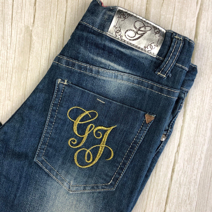 Guess Starlet Skinny Leg Girls Embroidered Jeans - Size 8-Jean Pool