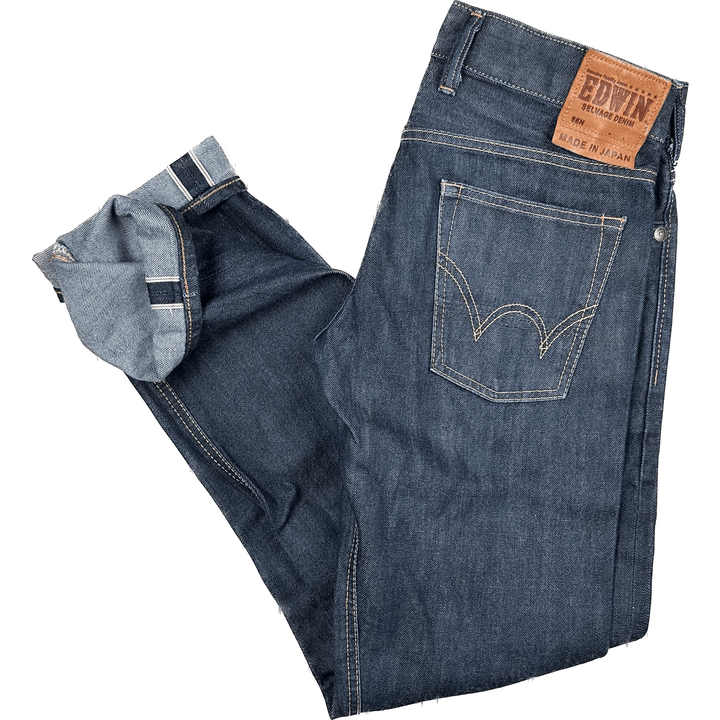Edwin Japan Made- Blue 'SK505E' Selvedge Denim Jeans -Size 29/32 - Jean Pool