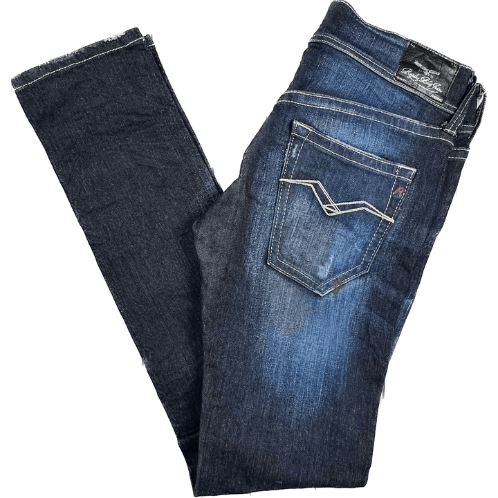 Replay Italy Ladies 'Fabienne' Distressed Slim Fit Jeans - Size 26 - Jean Pool