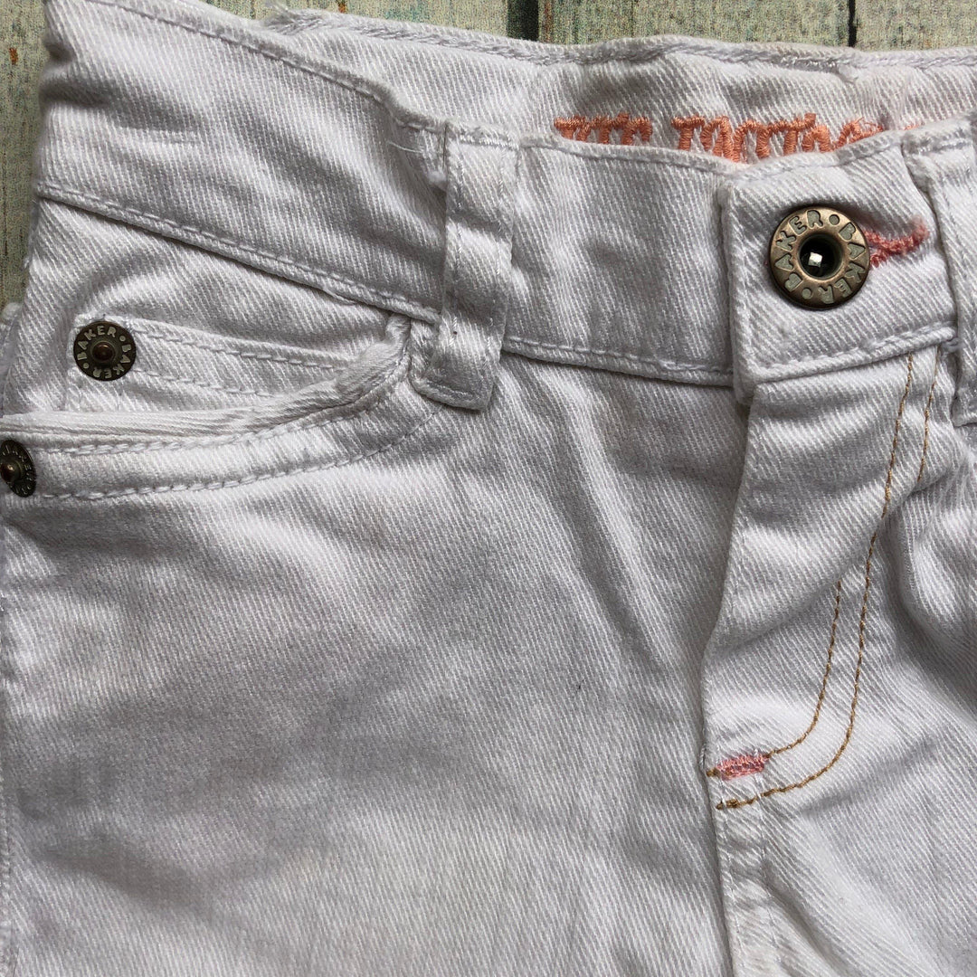 Ted Baker White Girls Denim Turn up Jeans - Size 12/18M-Jean Pool