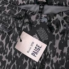NWT - Paige X Rosie HW Denim 'Poppy' Leopard Jeans RRP $372.00- Size 25 - Jean Pool