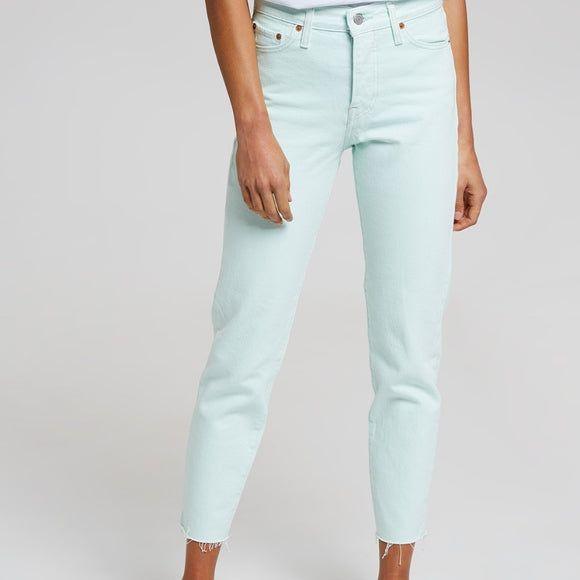 NWT - Levis 'Wedgie Fit' Pastel Mint High Rise Tapered Jeans -Size 26-Jean Pool