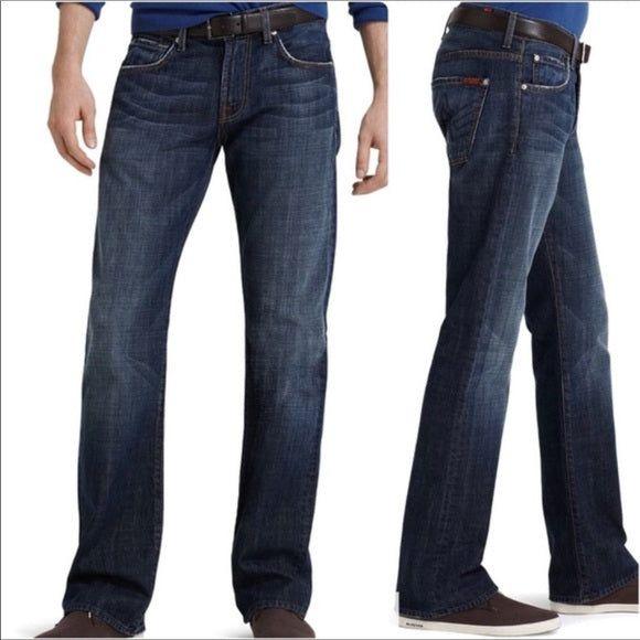 NWT - 7 for all Mankind 'Brett' Modern Bootcut Mens Jeans - Size 32 X-Long - Jean Pool