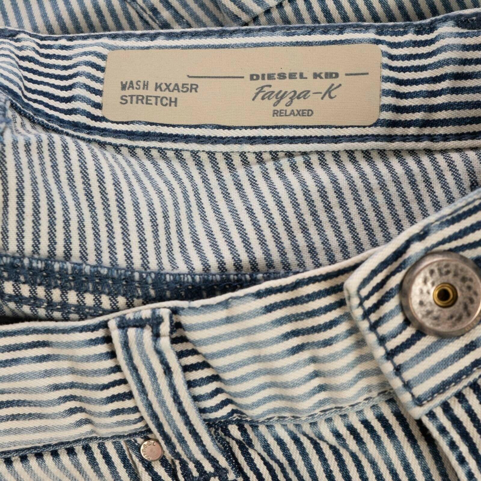 NWT Diesel Fayza K Relaxed Engineer Stripe Denim Jeans Jean Pool