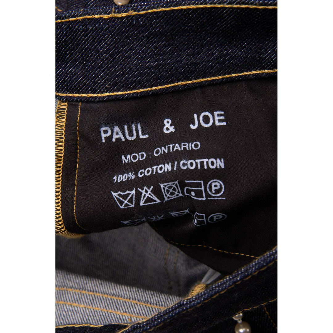 NWT - Paul & Joe - Stunning Italian 'Ontario' Pearl Trim Raw Denim Jeans -Size 26-Jean Pool