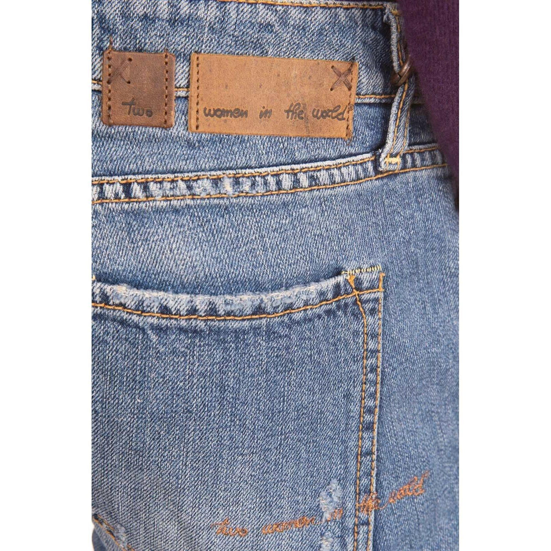 NWT - Two Women in the World - Italian Destroyed 'Jenny' Jeans -Size 26 Long-Jean Pool