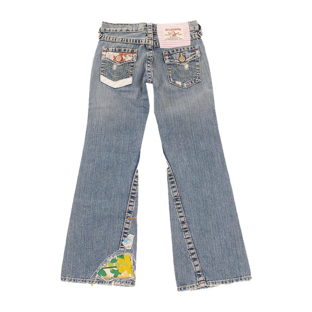 NEW- True Religion Girls 'Joey' Woodstock Bootleg Jeans- Size 12Y - Jean Pool