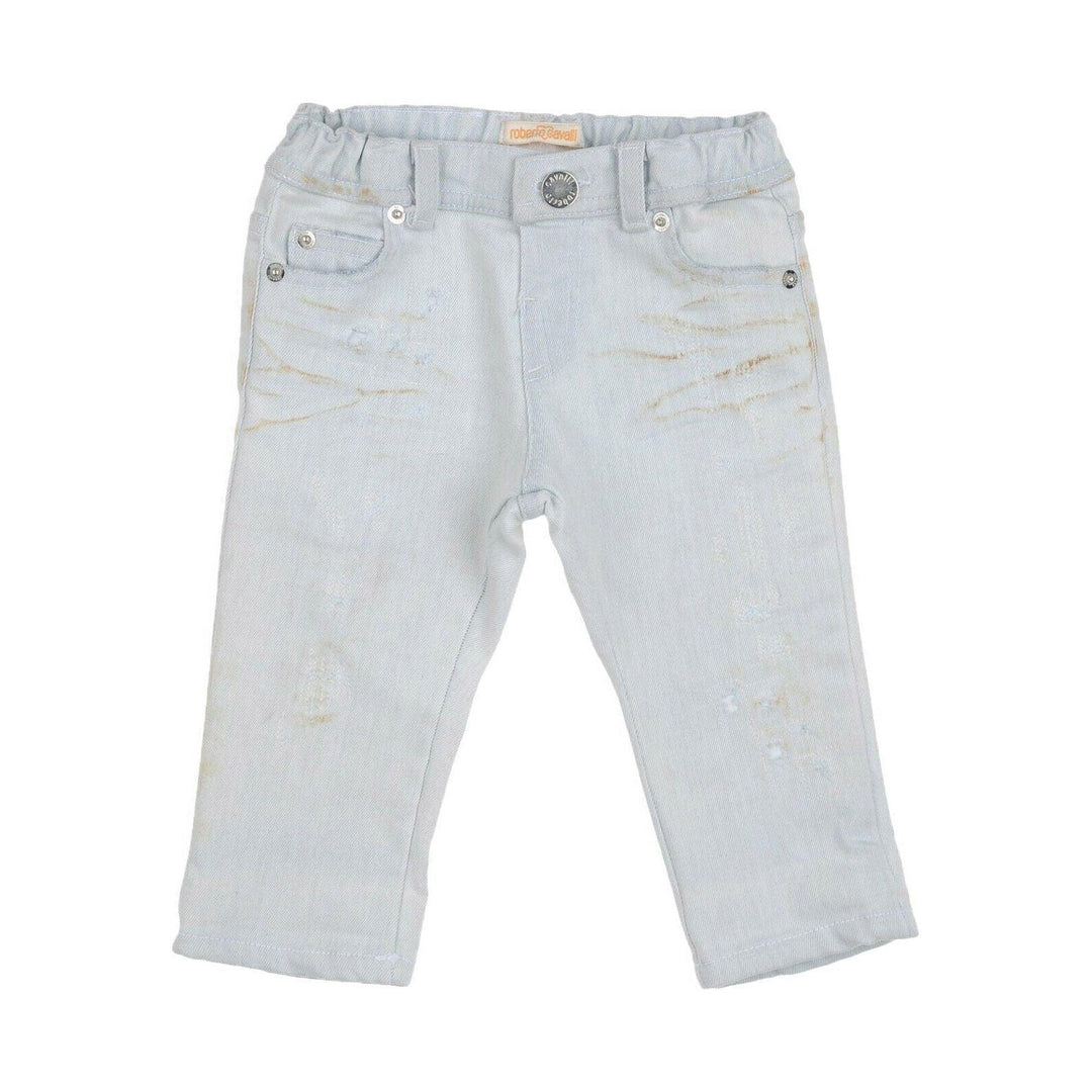 NWT - Roberto Cavalli Dirty Denim Baby Jeans- Size 3M - Jean Pool