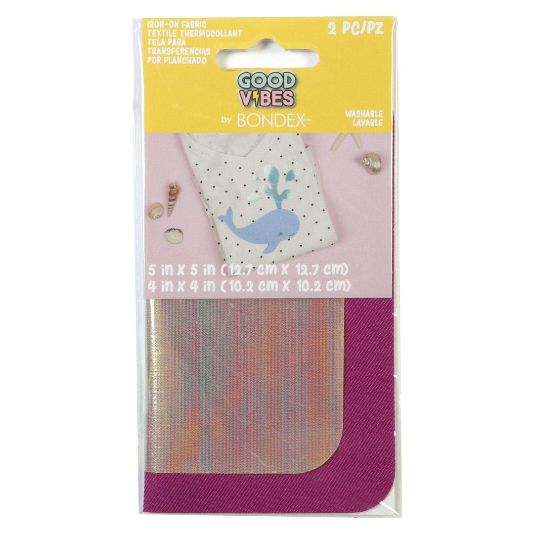 Good Vibes by Bondex 'Iridescent/Fucshia' Iron on Mending/Design Kit - Mending is better than ending! - Jean Pool