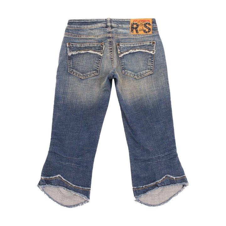 NEW - Replay & Sons Italy Western Style Distressed Cropped Capri Jeans - Size 12Y (38) - Jean Pool