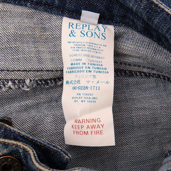 NEW - Replay & Sons Italy Western Style Distressed Cropped Capri Jeans - Size 12Y (38) - Jean Pool