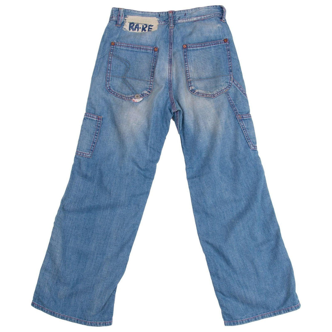 NWT - RA-RE Italian Boys Wide Leg Distressed Jeans - Size 4Y - Jean Pool