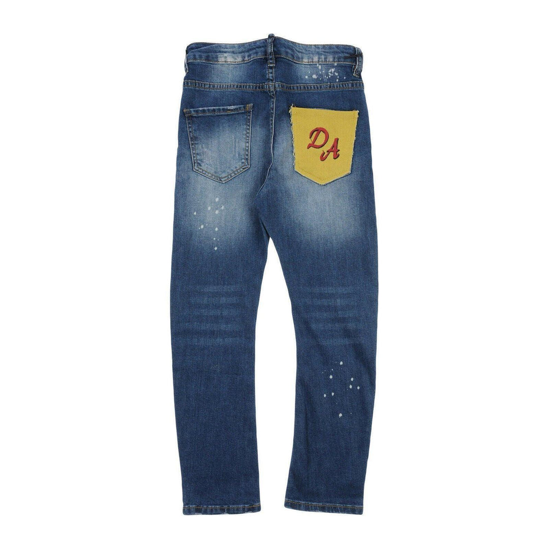 Daniele Alessandrini Logo Distressed Jeans