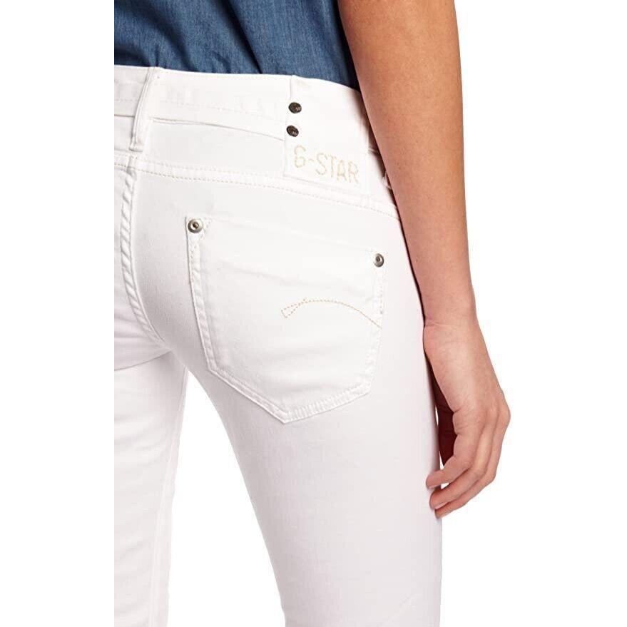 NWT - G Star RAW Womens 'Midge Straight' White Jeans -Size 25 - Jean Pool