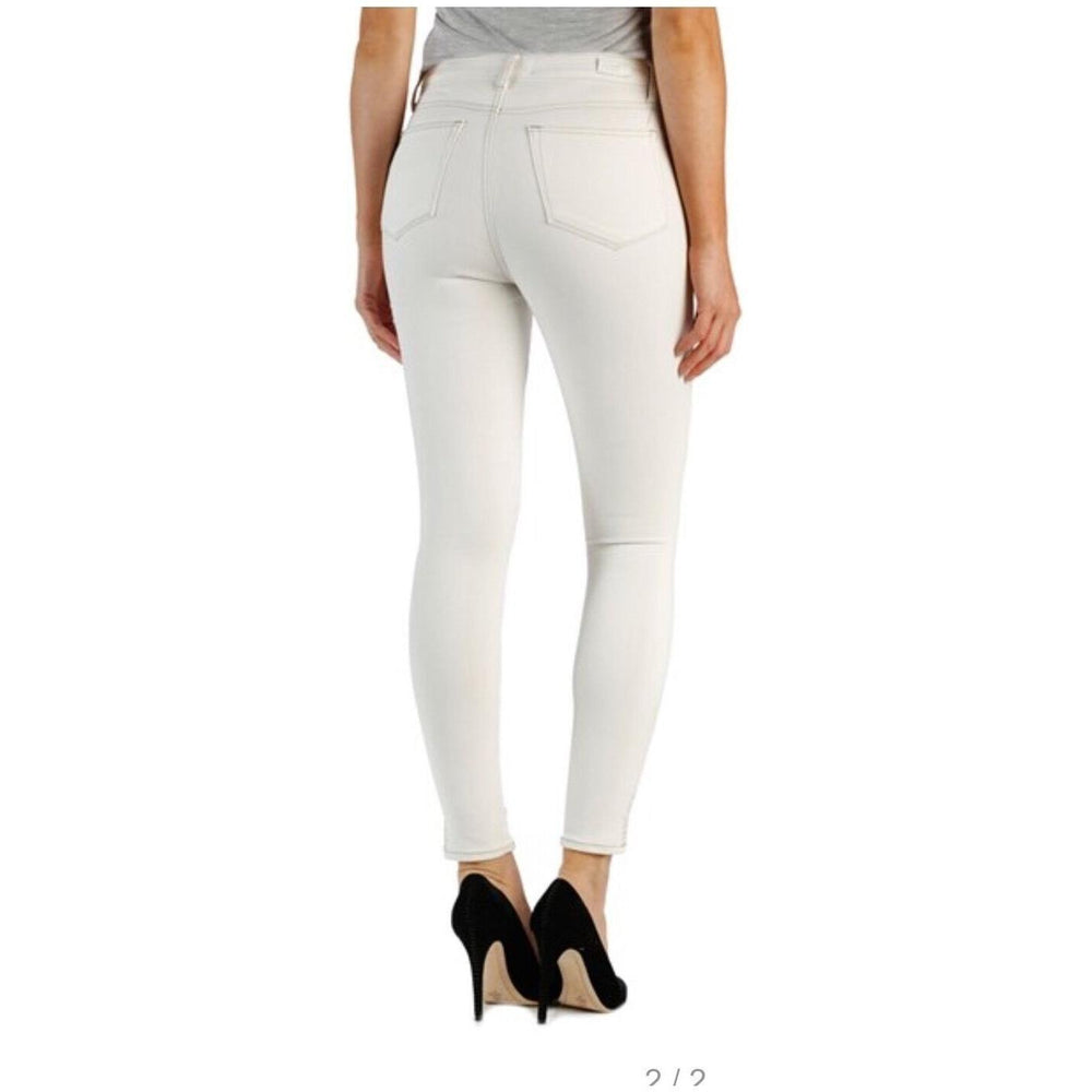 NWT- Paige Denim 'Verdugo Ankle' Ivory Fleur Embroidered Jeans- Size 24 - Jean Pool
