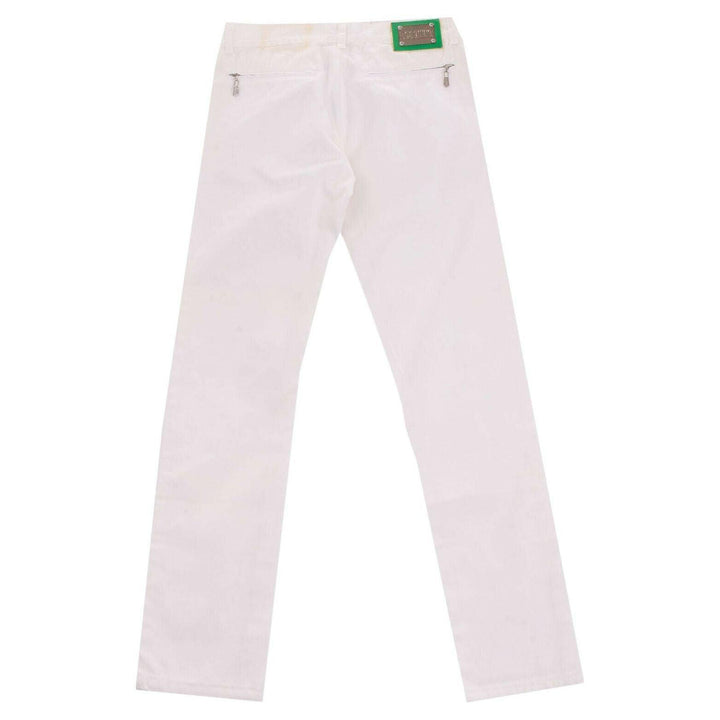 NEW- Moschino Kids White Slim Fit Logo Jeans- Size 11/12 - Jean Pool